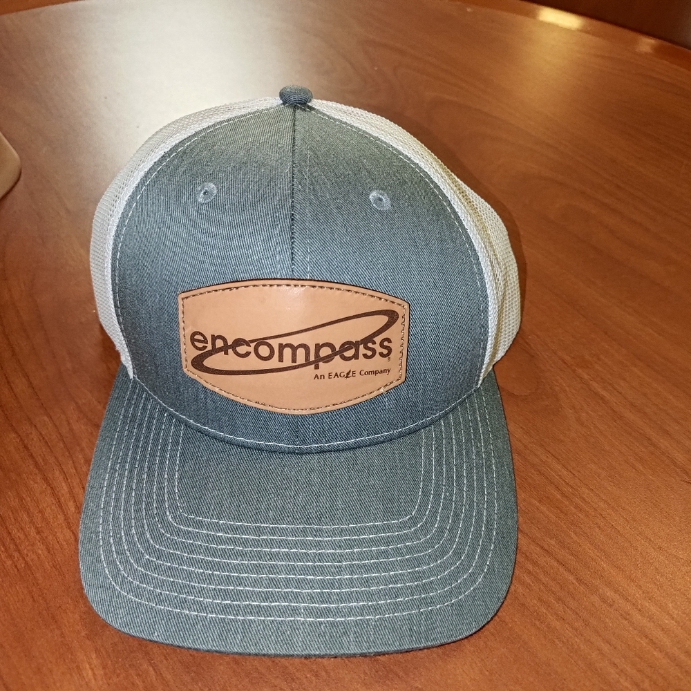 Encompass Stitched Leather Patch Trucker Mesh Sna… - image 2